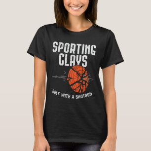 Sporting Clays Golf Med Hagelgevär För Lerduveskyt T Shirt