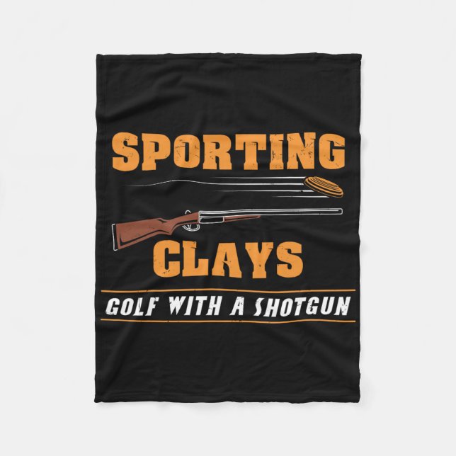 Sporting Clays - Golf Med Hagelgevär - Lerduveskyt Fleecefilt (Framsidan)