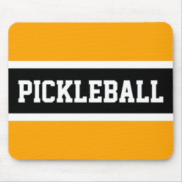 Sportiumblockstext PICKLEBALL Gult Black Rand Musmatta