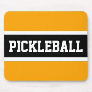 Sportiumblockstext PICKLEBALL Gult Black Rand Musmatta
