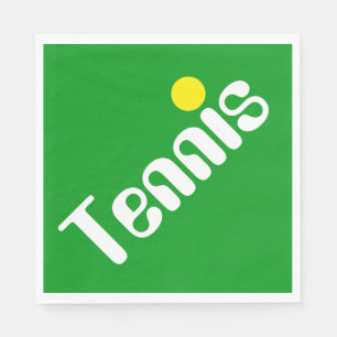 Sportivit Gult TENNIS-text på Bright Grönt Pappersservett