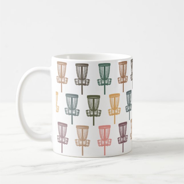 Sportkonst Dricka kärl Retro Disc Golf Älskare Kon Kaffemugg (Vänster)