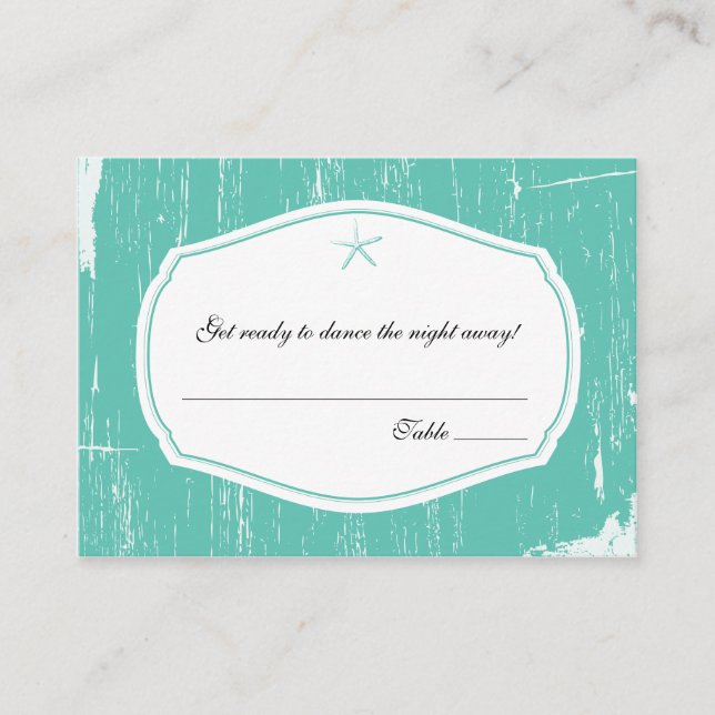 Sportkort, rustisk stjärtfenfisk Bröllop Placeringskort (Framsida)