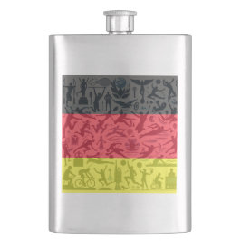 Sportlicher Flachmann mit Deutschland Flagge Fickplunta