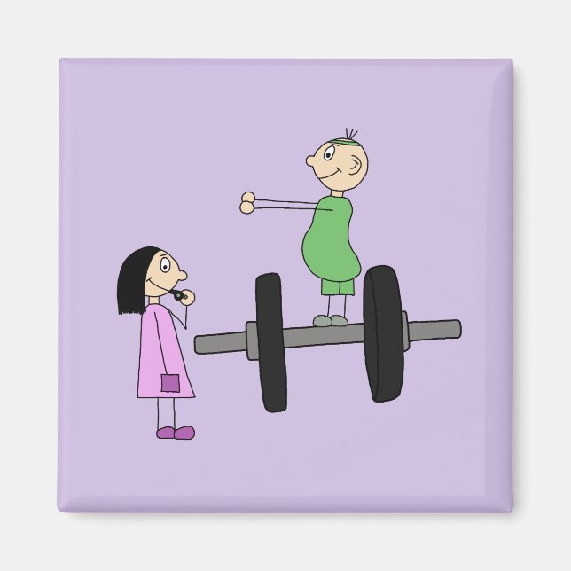 Sportliches Paar Magnet (Framsidan)