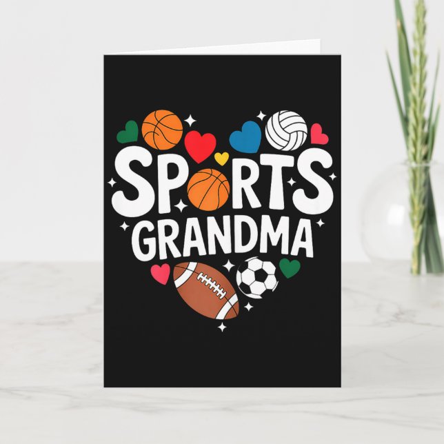 Sportlig Mormor Atletiska Barnbarn Mormor  Kort (Framsida)