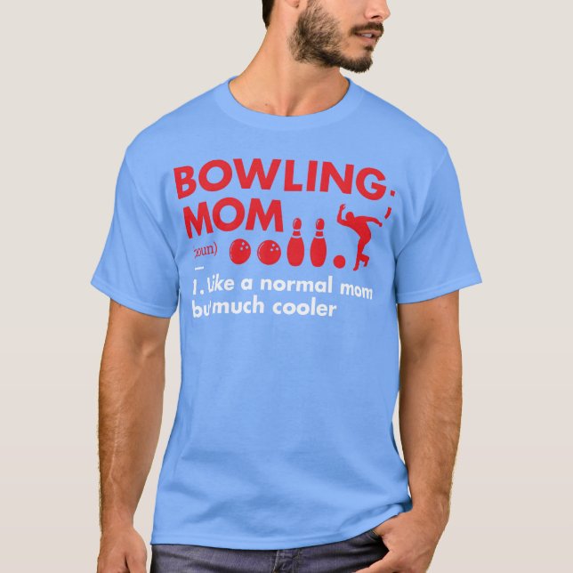 Sportmamma definition Bowling vänner present T Shirt (Framsida)