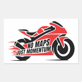 Sportmotorcykel Rektangulärt Klistermärke