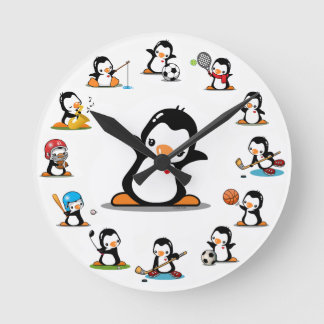 Sportpenguins Rund Klocka