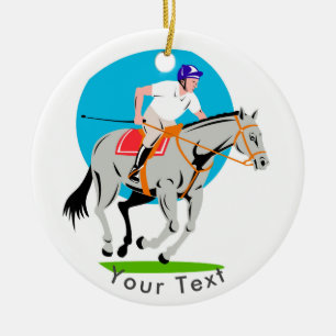 SPORTPoloponny & spelare Julgransprydnad Keramik