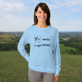 Sportpucko kvinnlig järn inslag t-shirt