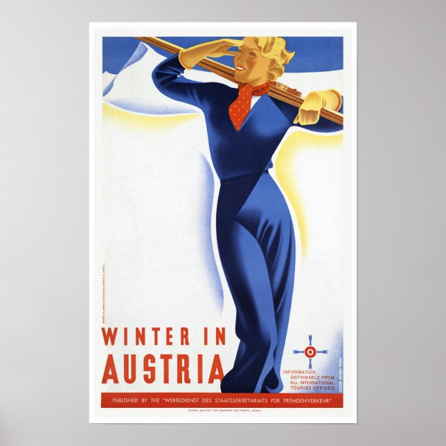 Sportresor med vinter i Österrike Poster (Framsidan)