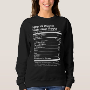 Sports Agent Nutrition Facts Funny T Shirt