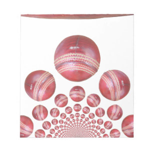 Sports Älskare's Cricket Boll Print Anteckningsblock