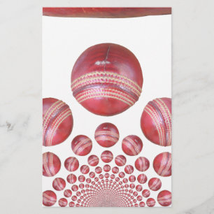 Sports Älskare's Cricket Boll Print Brevpapper