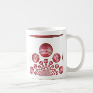 Sports Älskare's Cricket Boll Print Kaffemugg