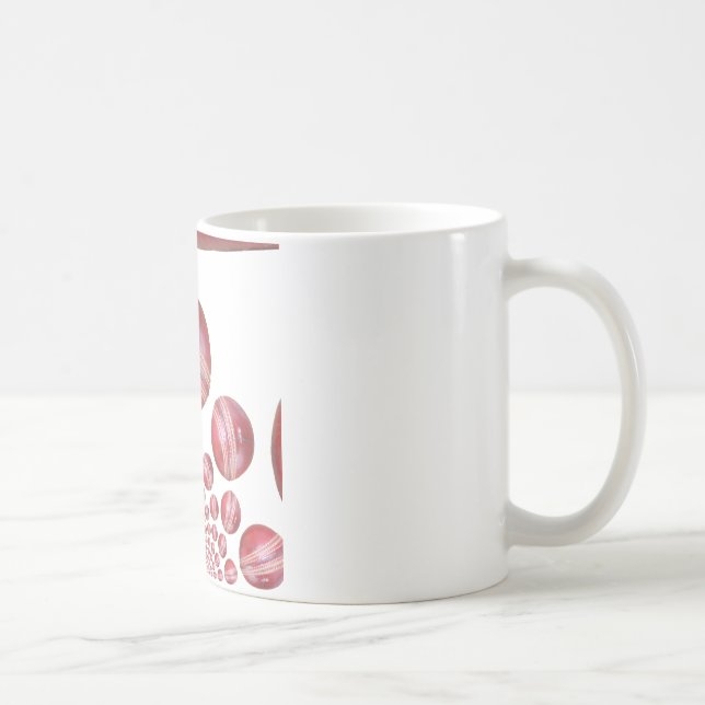 Sports Älskare's Cricket Boll Print Kaffemugg (Höger)