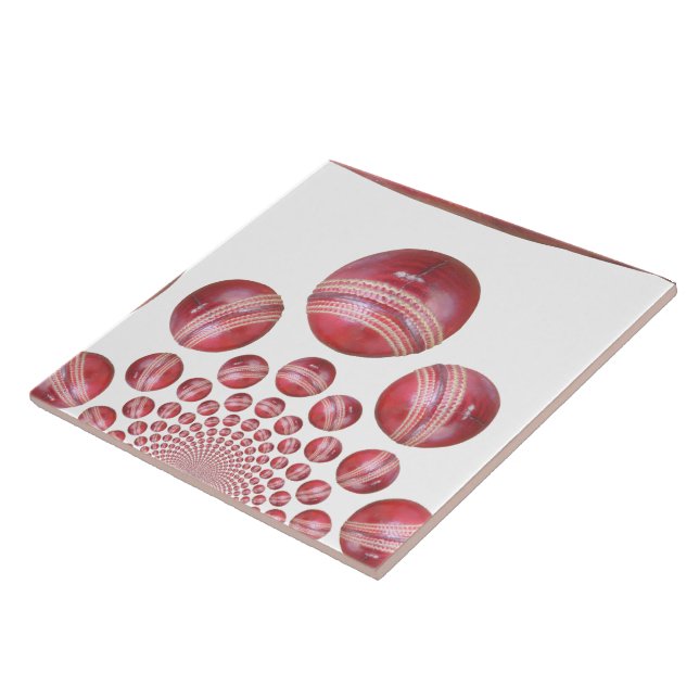 Sports Älskare's Cricket Boll Print Kakelplatta (Sidan)