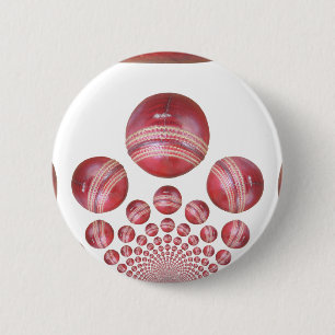 Sports Älskare's Cricket Boll Print Knapp