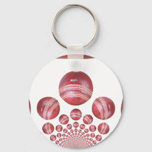 Sports Älskare's Cricket Boll Print Nyckelring