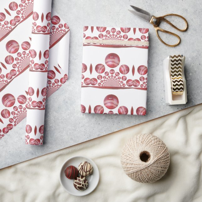 Sports Älskare's Cricket Boll Print Presentpapper (Hantverk)