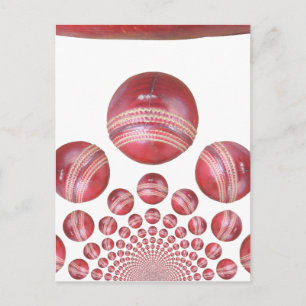 Sports Älskare's Cricket Boll Print Vykort