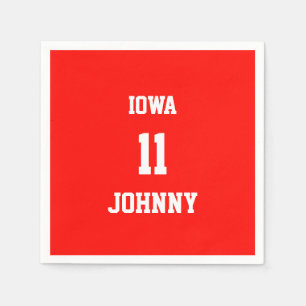 Sports Anpassningsbar Candy Apple Red Papper Napki Pappersservett