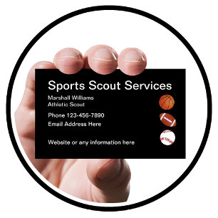Sports Athletic Scout - enkel layout Visitkort