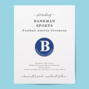 Sports Award Banquet Football Softball Flyer