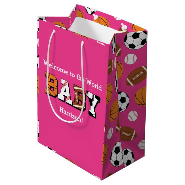 Sports Baby Shower Rosa Girl (Baksidan Vinklad)