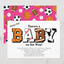 Sports Baby Shower Rosa Girl