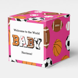 Sports Baby Shower Rosa Girl Presentaskar