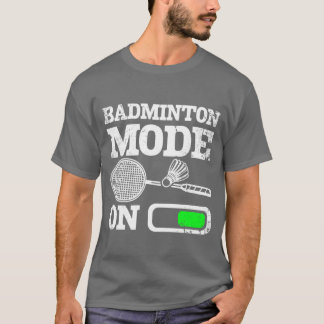 Sports Badminton mode on boy girl T Shirt