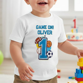 Sports Balls Rookie of the Year First Birthday T Shirt