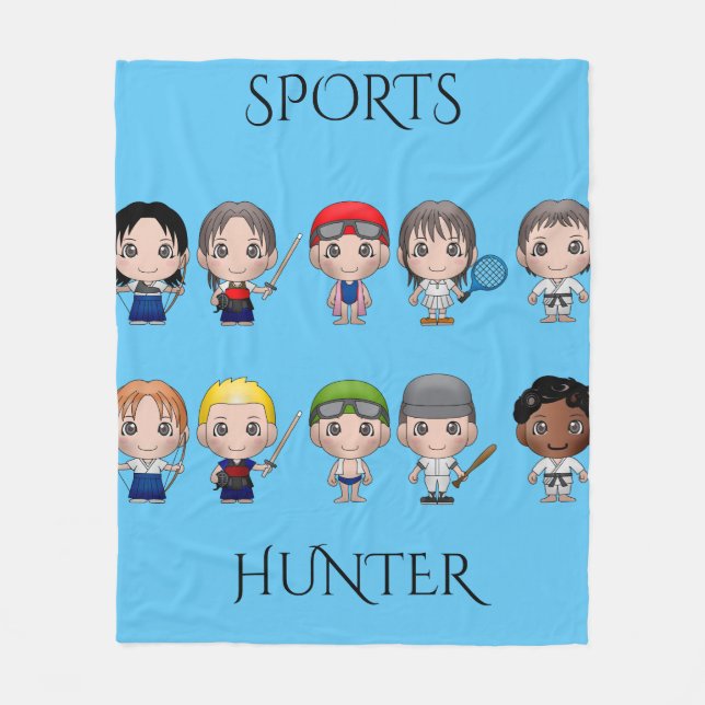 SPORTS BARN FLEECE BLANKET PERSONLIG. (Framsidan)