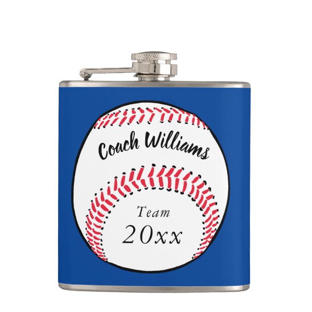 Sports Baseball Coach Namn Team Blue Fickplunta (Framsidan)