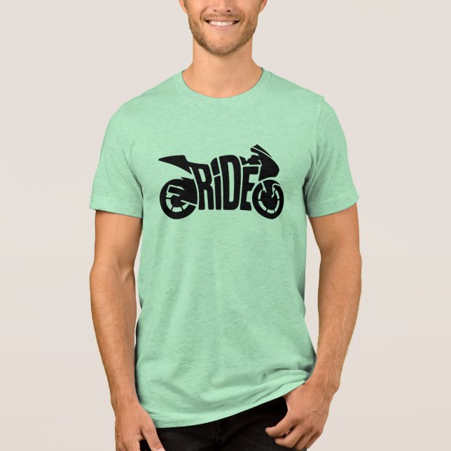 Sports Bike RIDE T Shirt (Framsida)