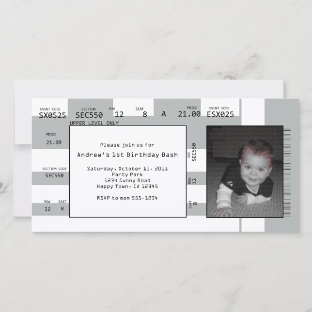 Sports Biljett-inbjudan (Framsida)