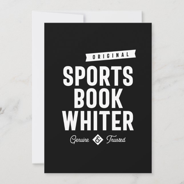Sports Bok Whiter Job Title Gift Tack Kort (Framsida)