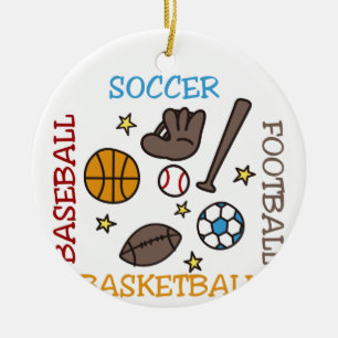 Sports Bollar Julgransprydnad Keramik