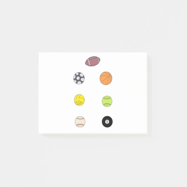 Sports Bollar Post-it Block (Framsida)
