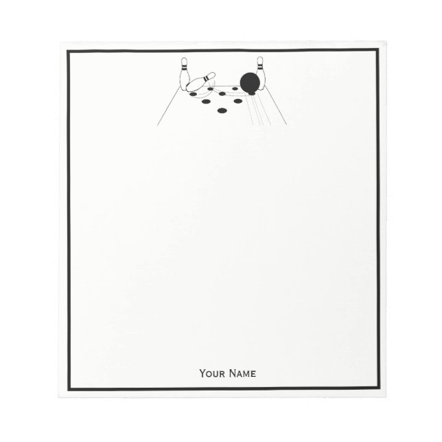 Sports Bowling Ball och Stift Anteckningsblock (Framsida)