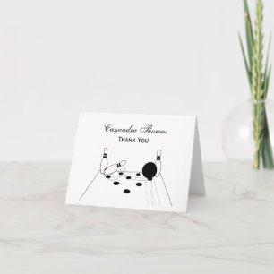 Sports Bowling Ball och Stift Tack Kort