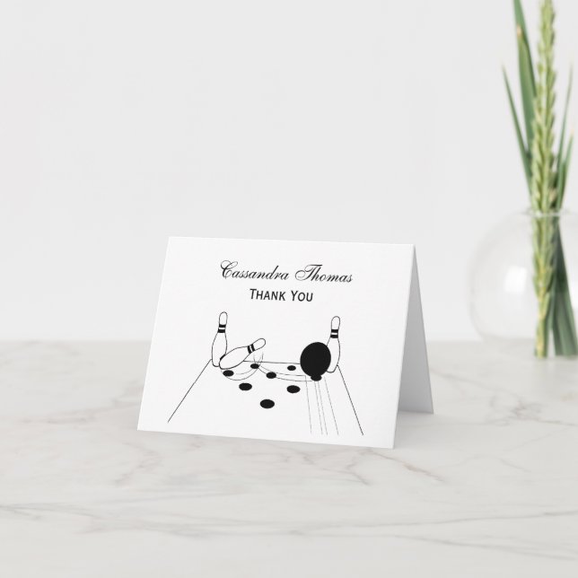 Sports Bowling Ball och Stift Tack Kort (Framsida)