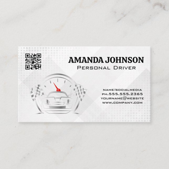 Sports Car | Driver Transport Visitkort (Framsida)