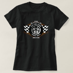 Sports Car Tävla Pro Burnout Flames Pro-drivrutin T Shirt