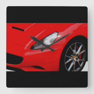 ~Sports Car~ WALLCLOCK, ANPASSAT DET! Fyrkantig Klocka