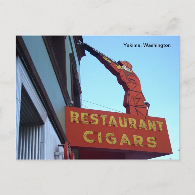 Sports Center Sign-Yakima, Washington Vykort (Framsida)