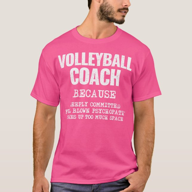 Sports Coach Definition Funny Volleyball T Shirt (Framsida)