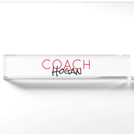 Sports COACH NAMN red Black Team färg Office
